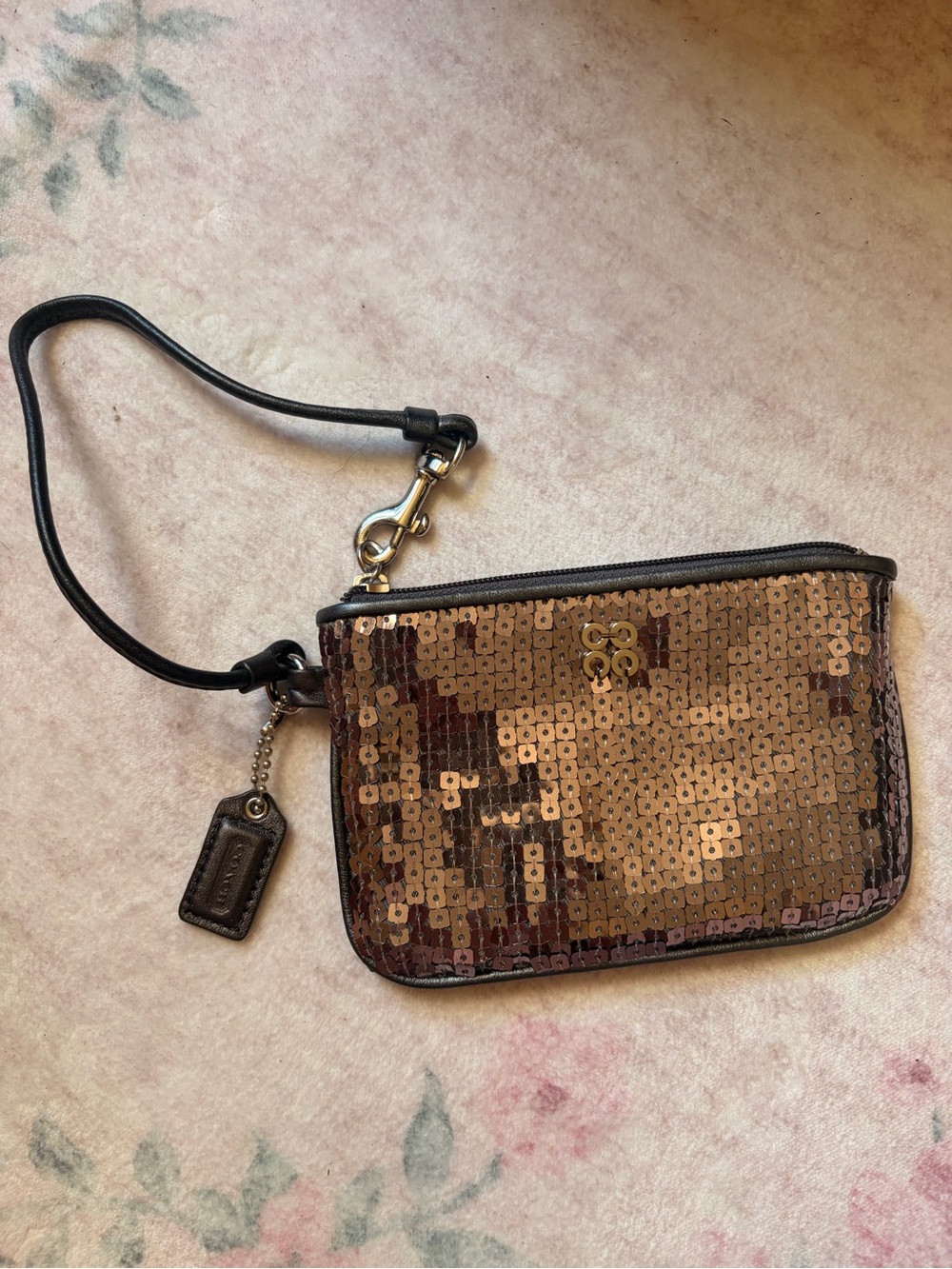 Coach Sequin Wristlet
